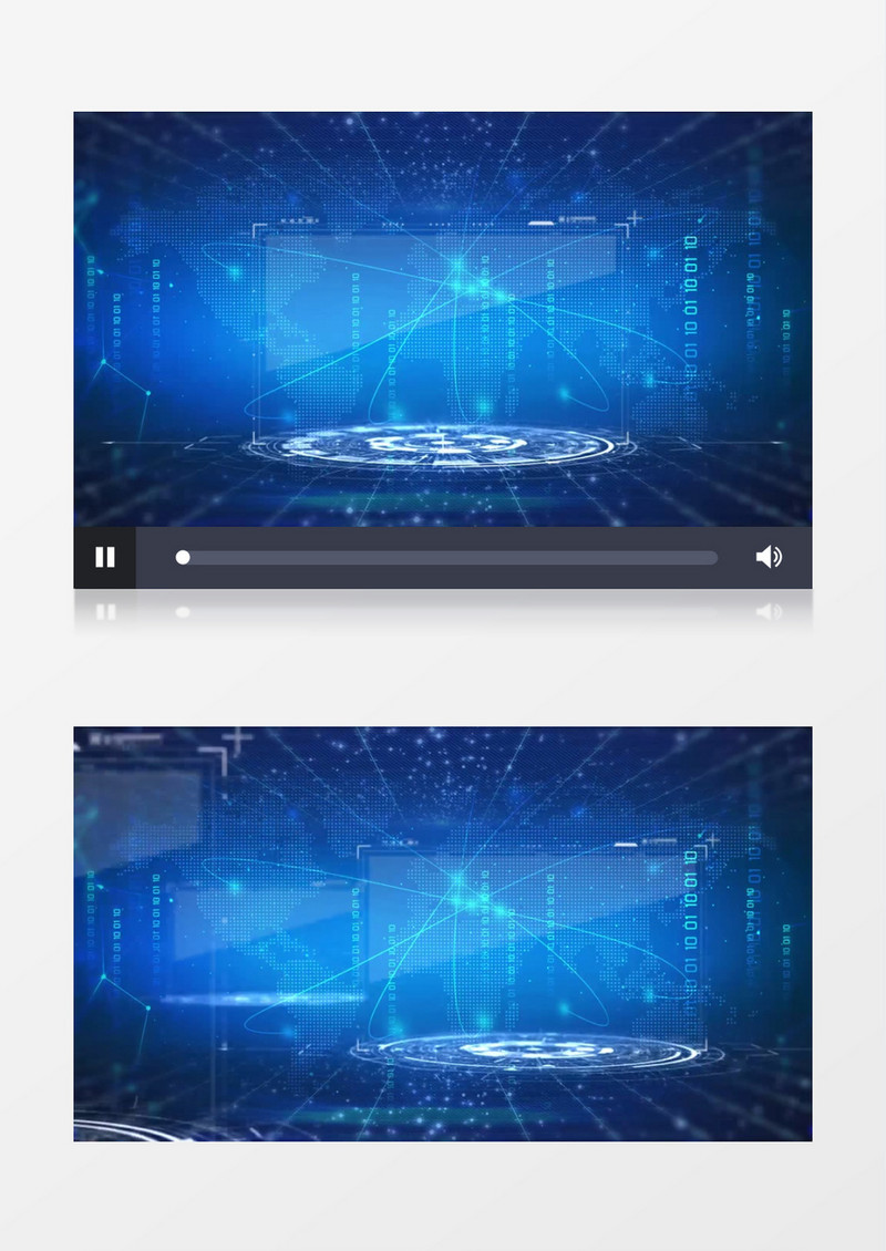 蓝色科技信息图片边框