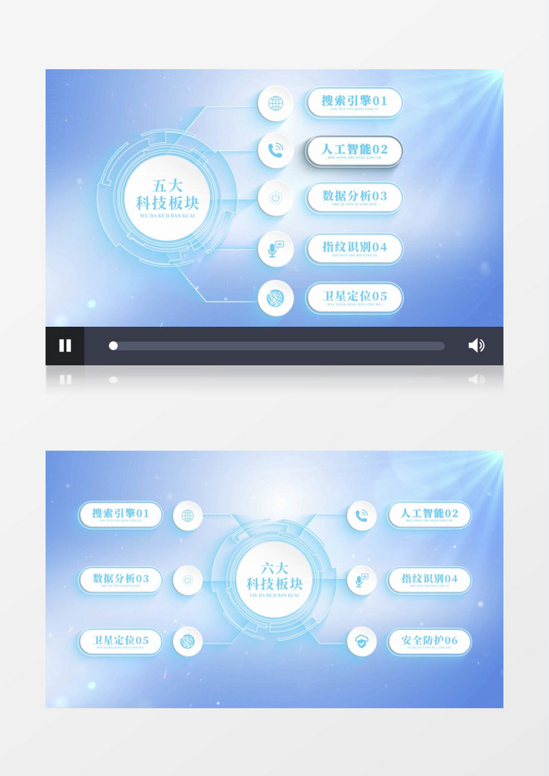    明亮科技组织板块架构AE模板