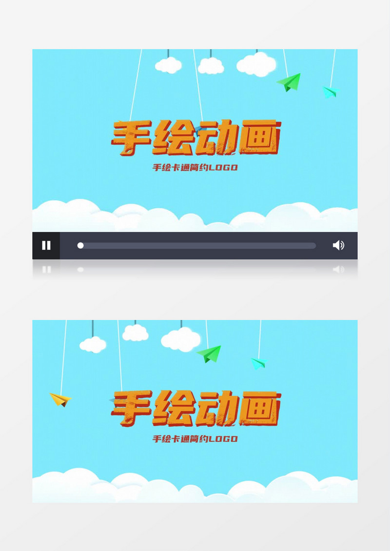 清新手绘水彩LOGO片头AE模板