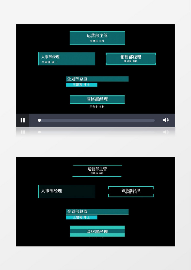 现代简洁科技感人名字幕条视频pr模板
