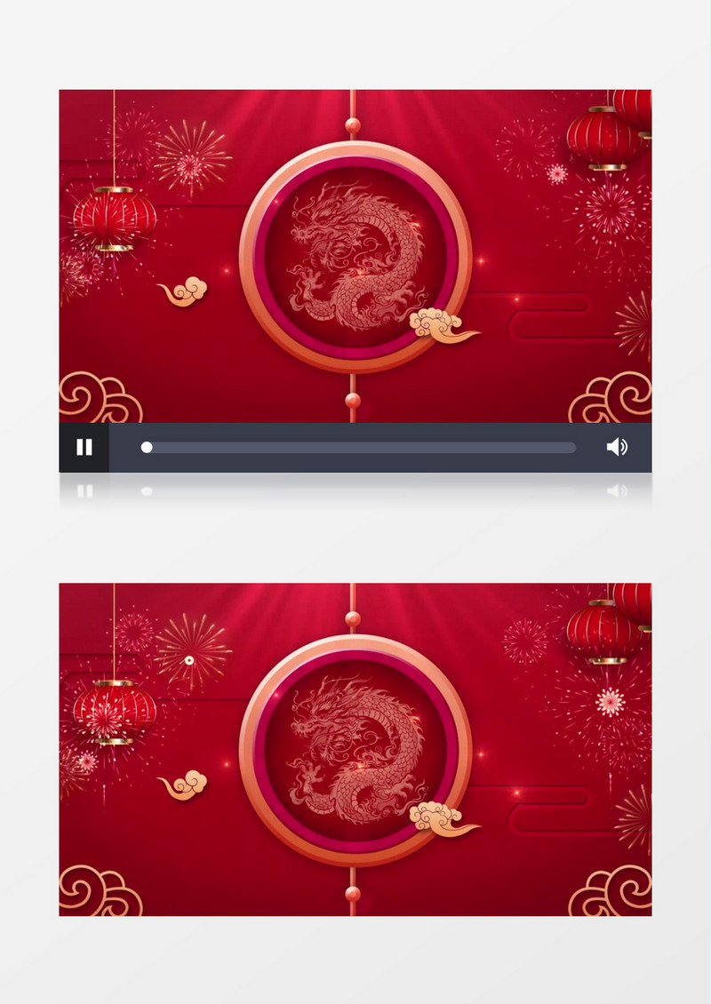 龙年春节震撼开场背景视频