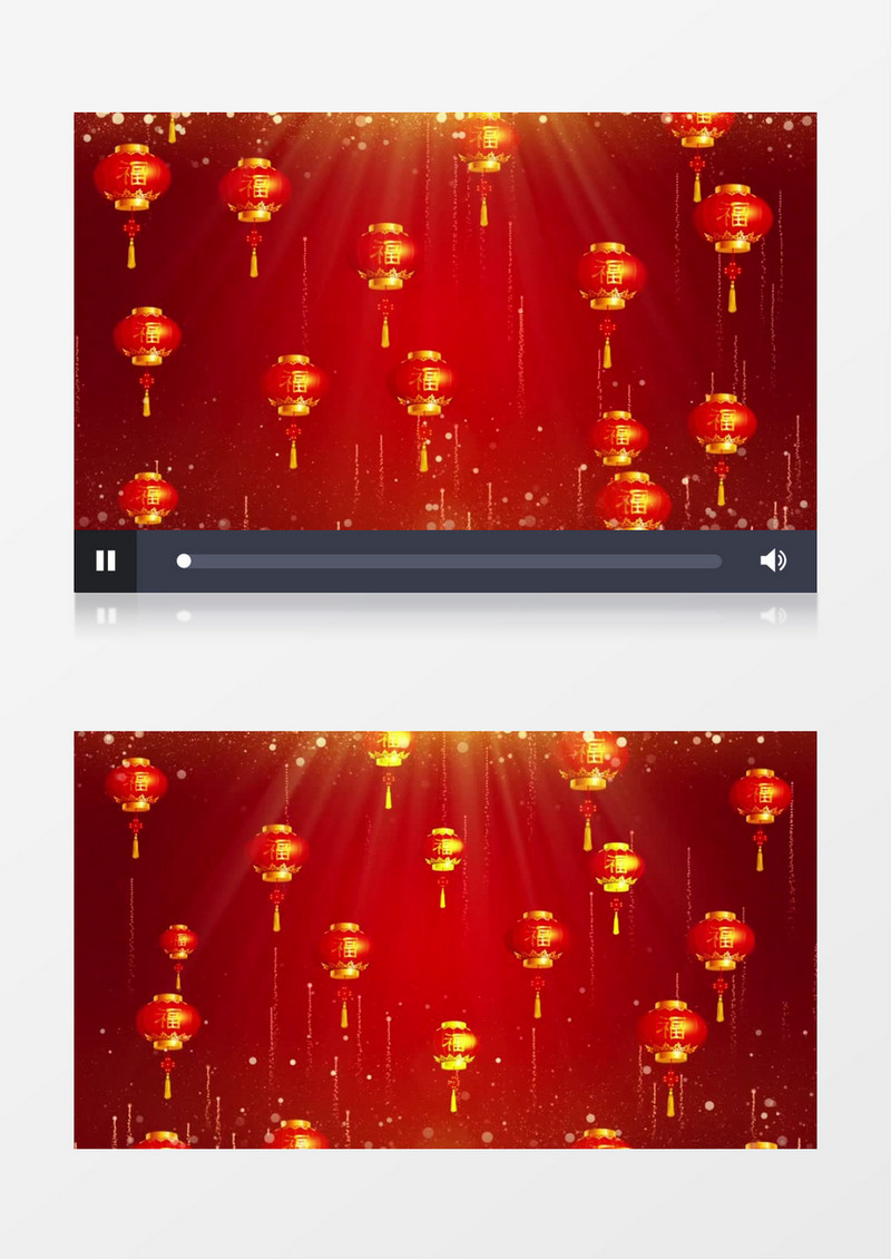春节喜庆红色灯笼悬浮漂浮背景视频AE模版