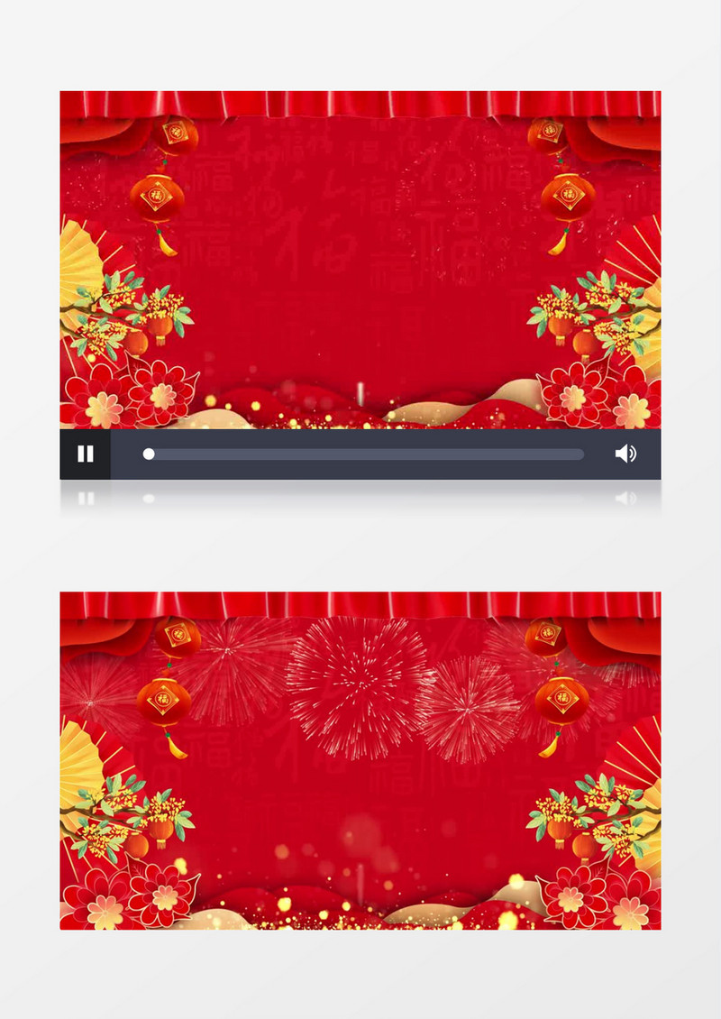 春节喜庆红色背景视频