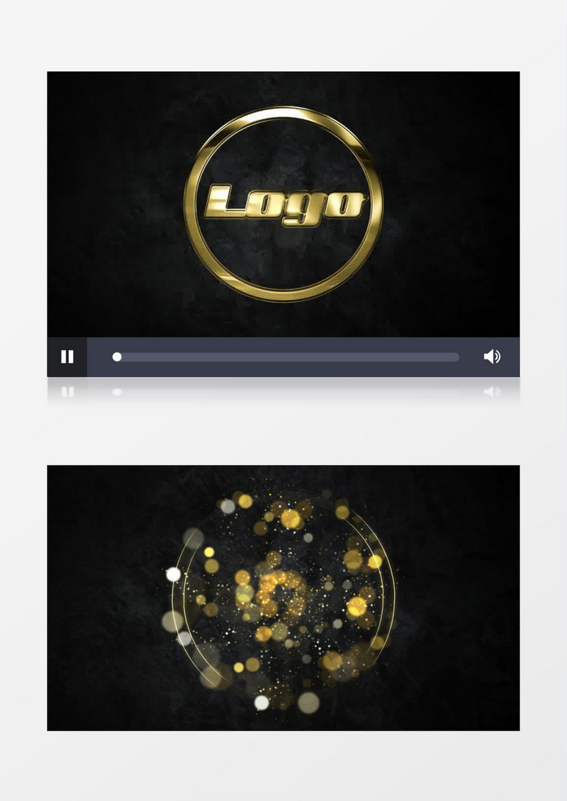 闪亮粒子光斑动画金色logo片头AE模板