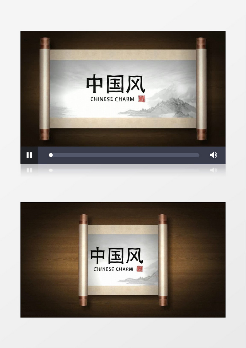 中国风画轴动画AE视频模板