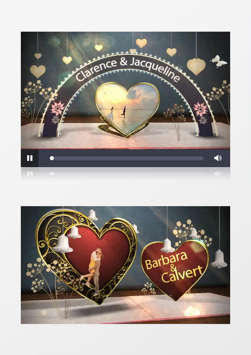 幸福的伴侣浪漫婚礼折叠相册AE视频模板-Youe资源站│互联网优质资源免费分享平台