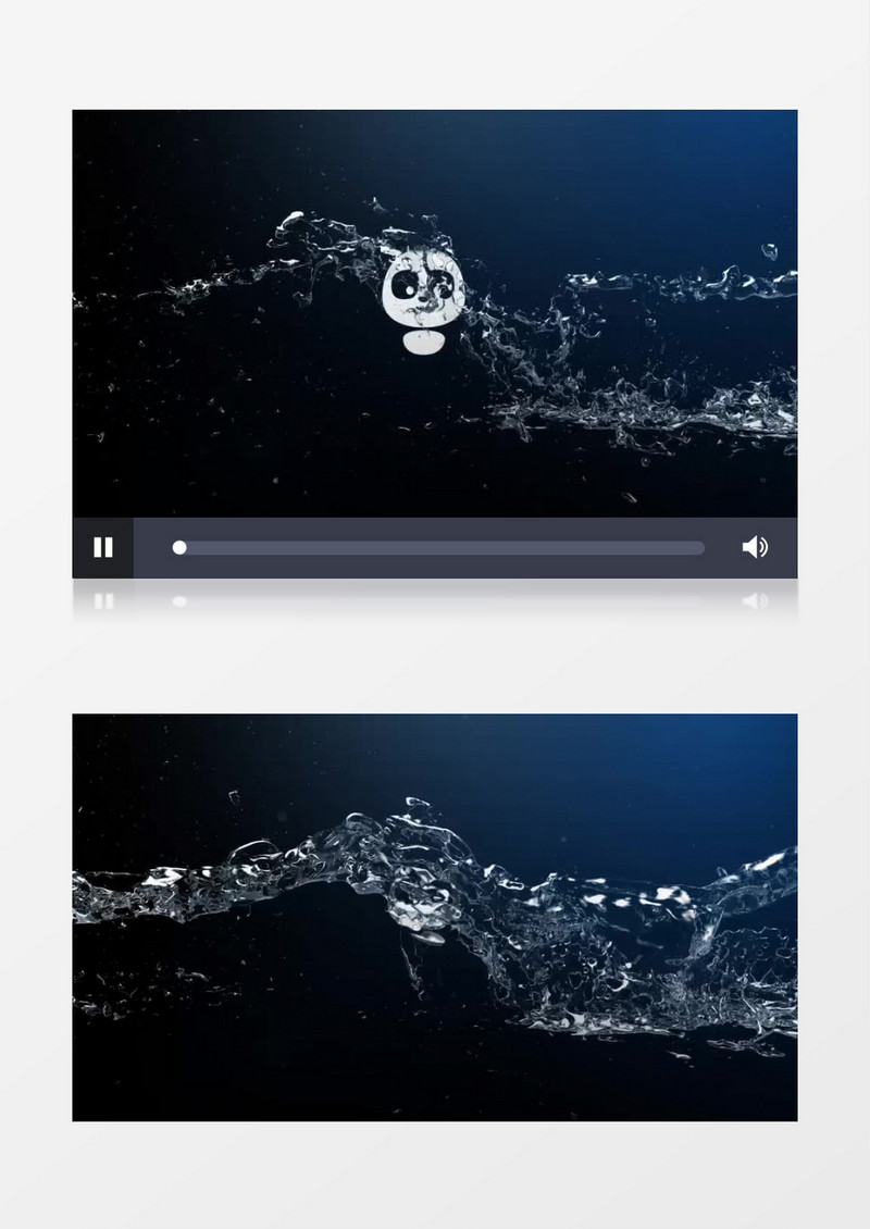 水花流动特效流体动画LOGO片头AE模板