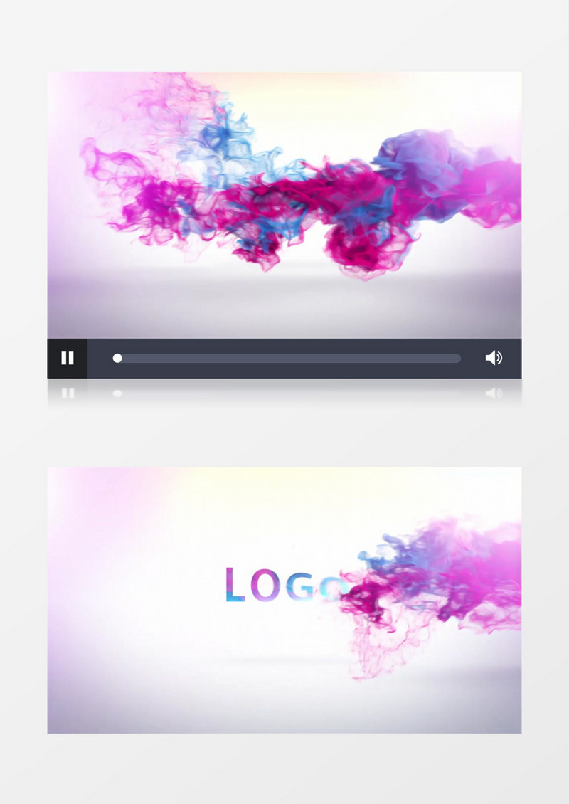 震撼彩色飘动粒子LOGO演绎
