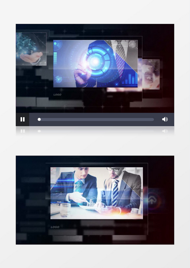 科技感十足的企业办公企业商务宣传模板