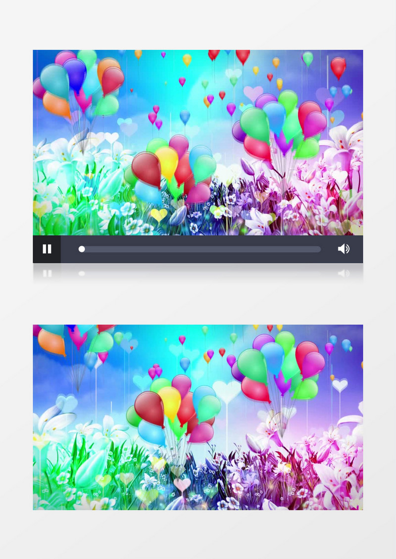 彩色气球浪漫爱情喜庆动画视频素材