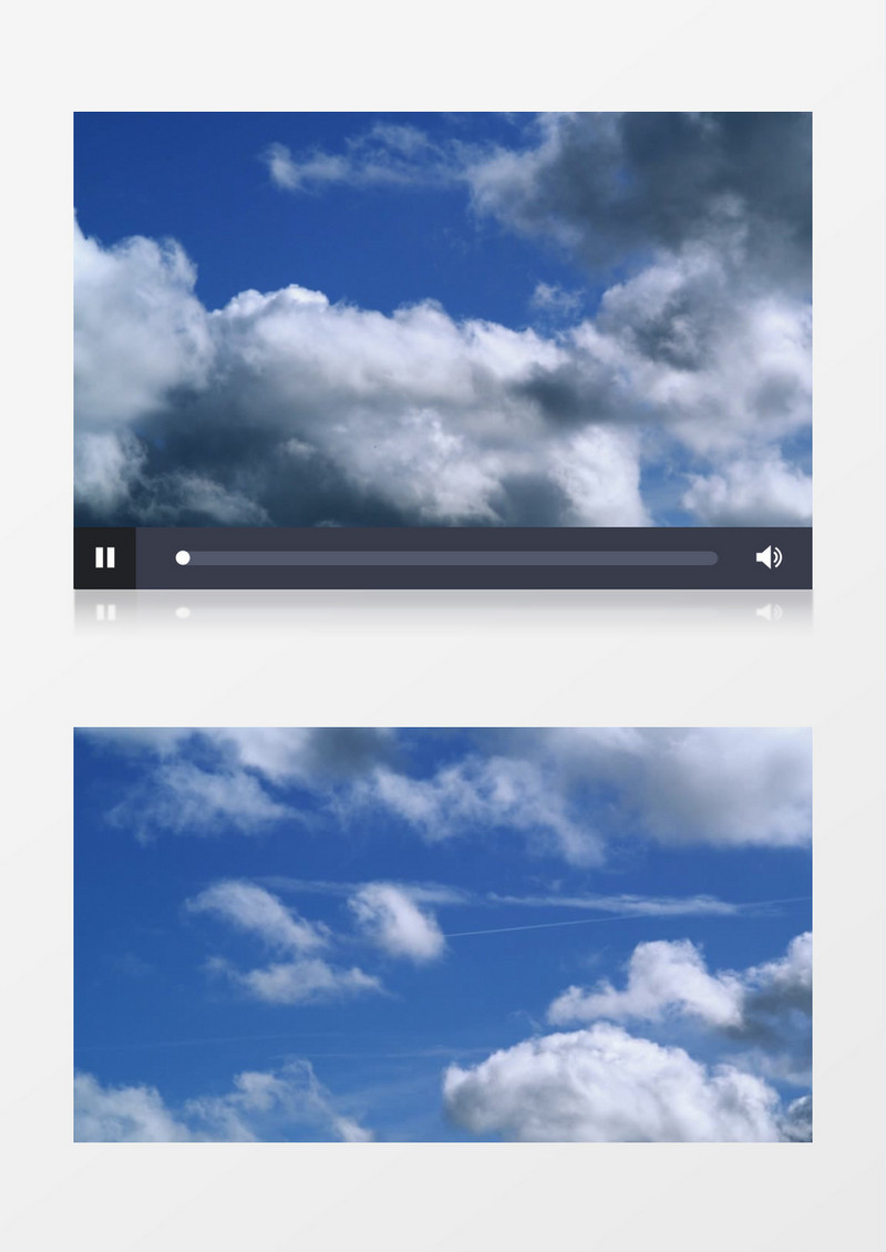 天空中洁白飘逸的云层背景视频素材