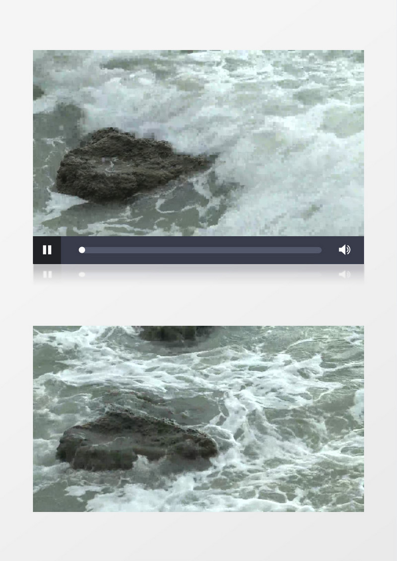 海浪翻腾实拍视频
