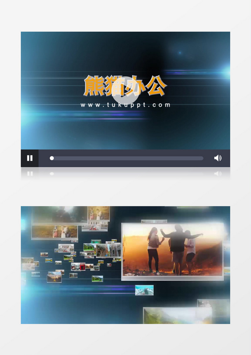 企业宣传片文字图片汇聚成logoAE视频模板