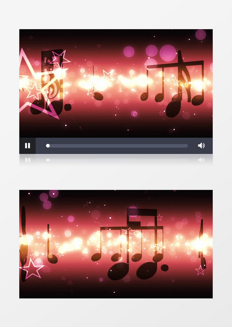 梦幻星光音符背景视频（有音乐）