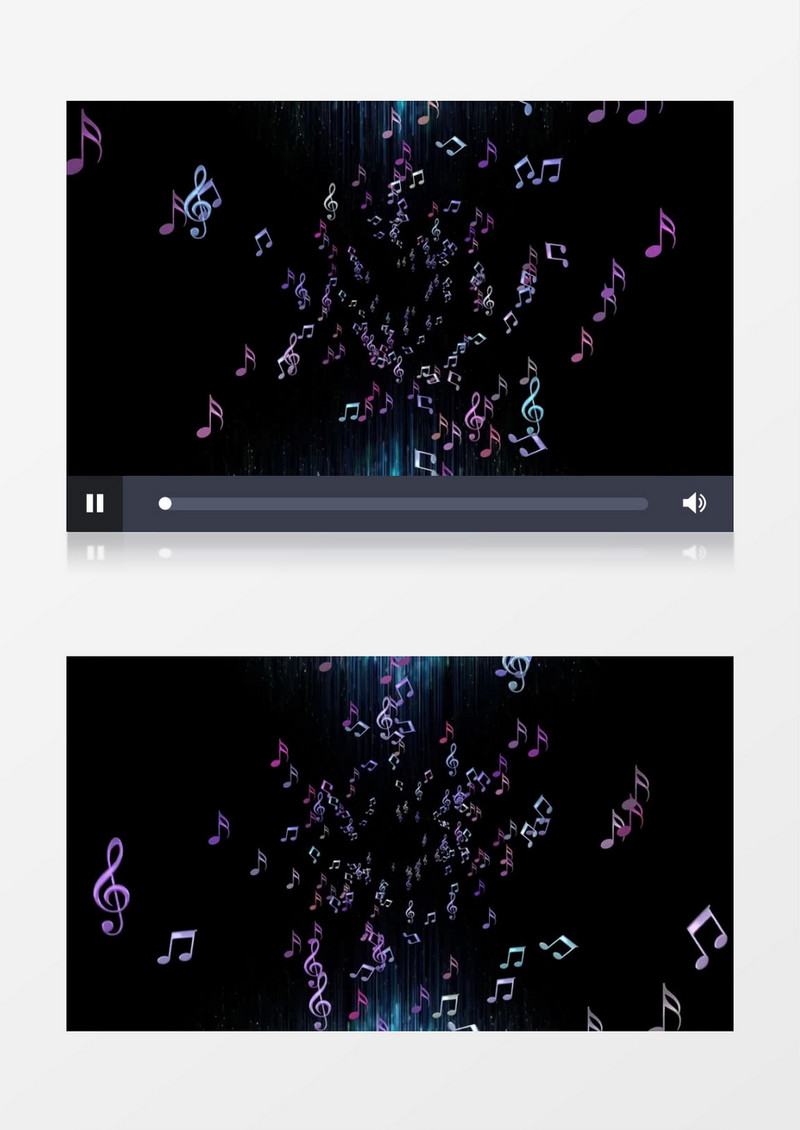 缤纷彩色音符背景视频（有音乐）