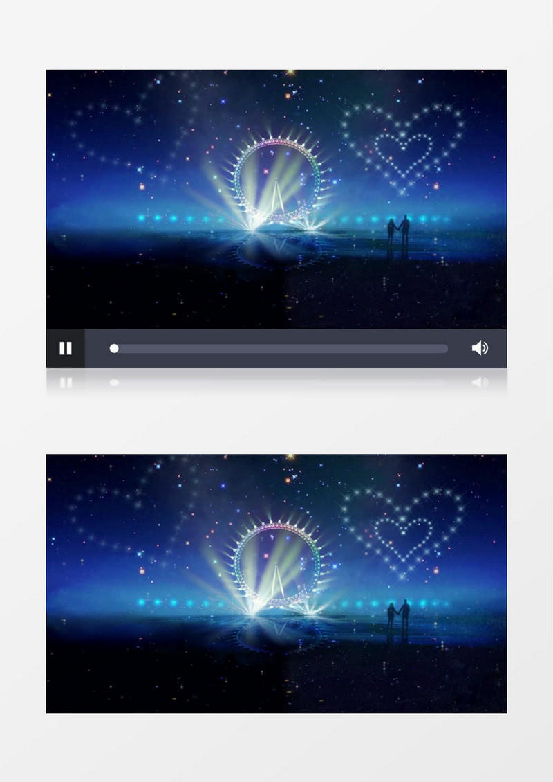 星空摩天轮背景视频（有音乐）