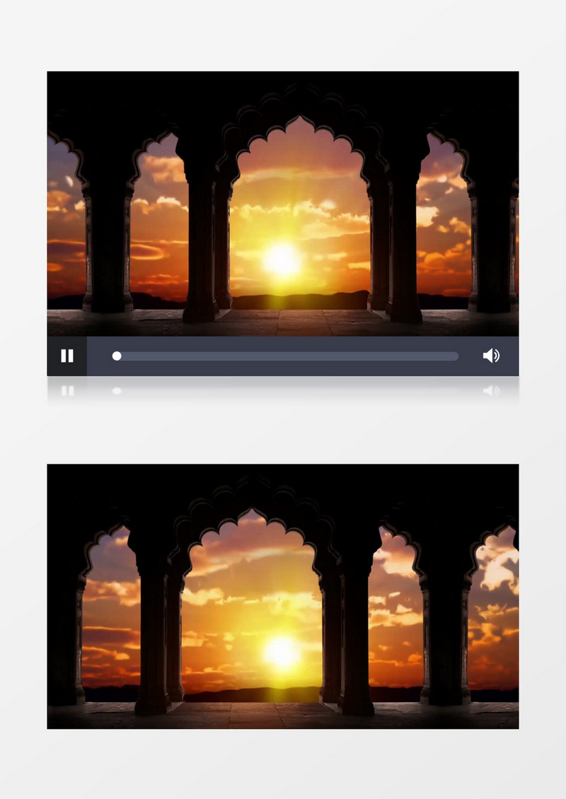 印度民族风夕阳宫殿背景视频（有音乐）