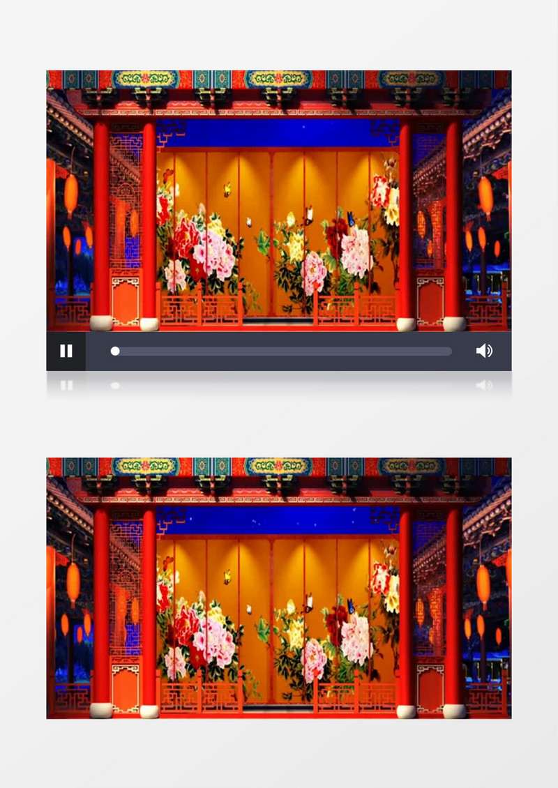 中国京剧戏台背景视频（有音乐）