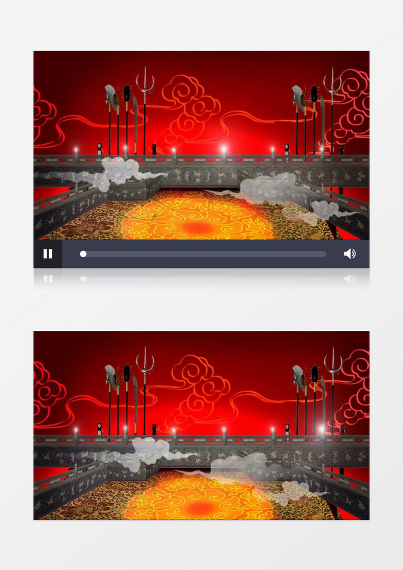 戏曲比武台背景视频（有音乐）