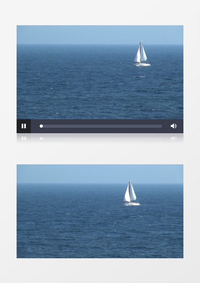 碧海蓝天帆船海洋上飘浮滑行比赛航海背景视频（有音乐）