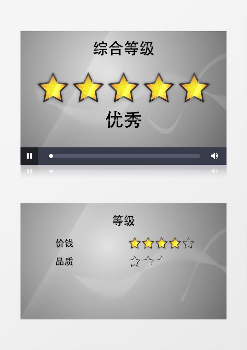 五角星评价评测模板栏目包装视频ae模板