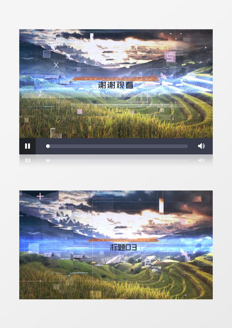 大气科技感标题文字展示视频特效ae视频模板