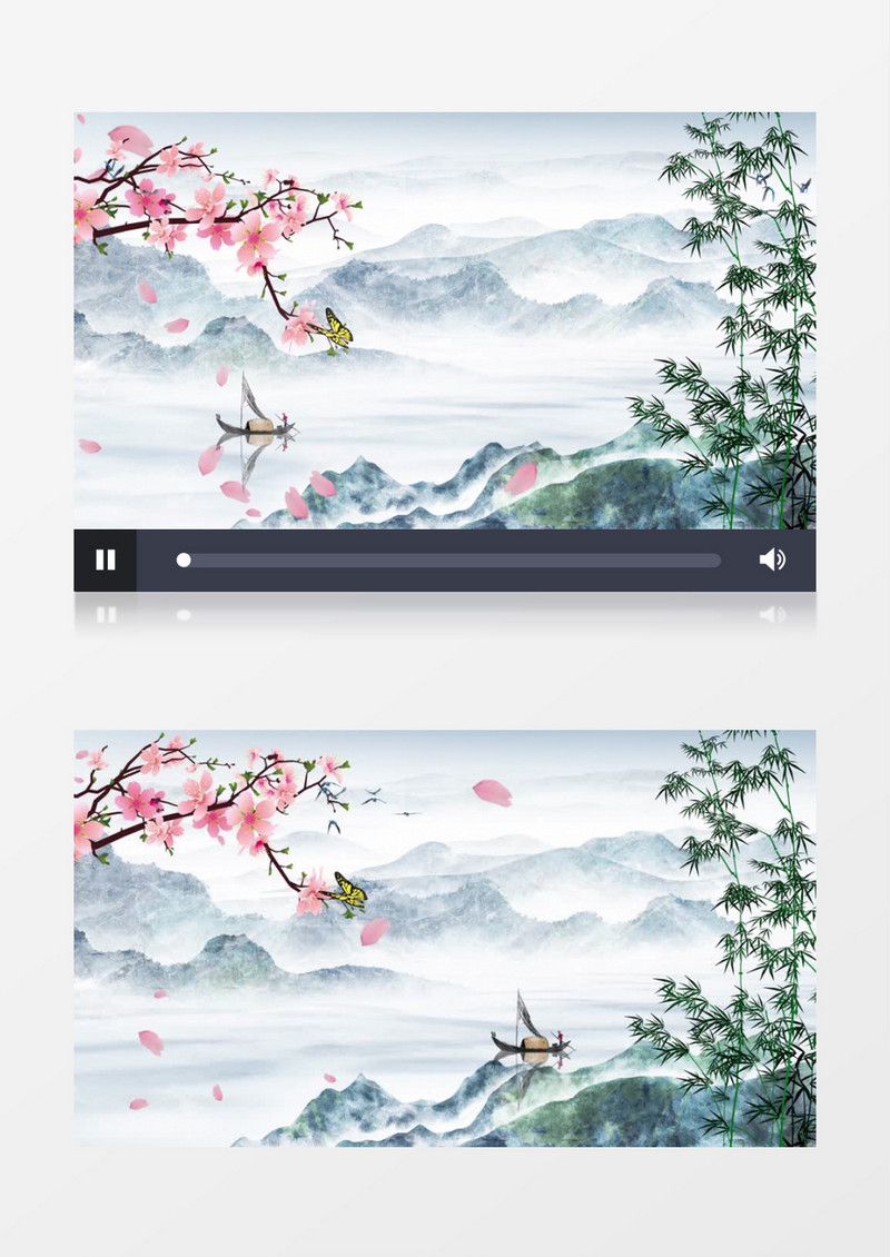 水墨画中国风背景ae模板