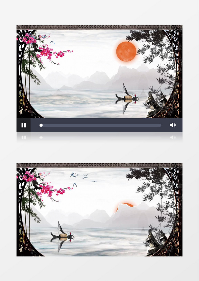 高清唯美水墨画中国风ae模板