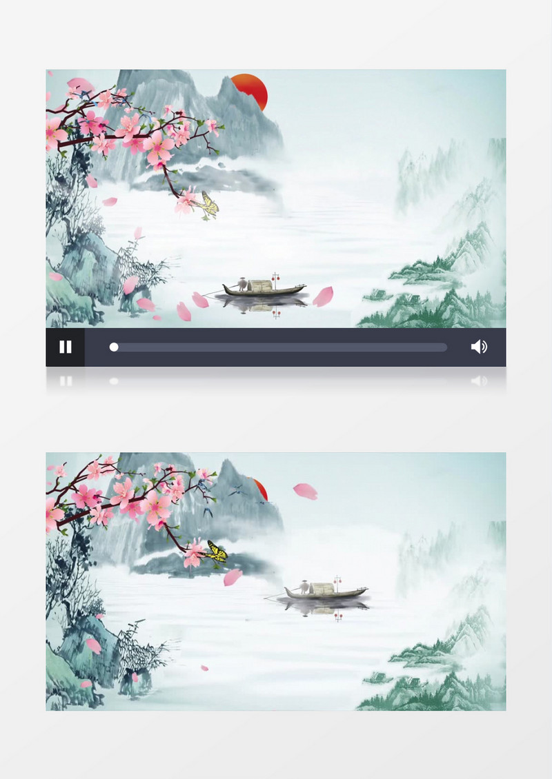 唯美水墨画中国风素材ae模板