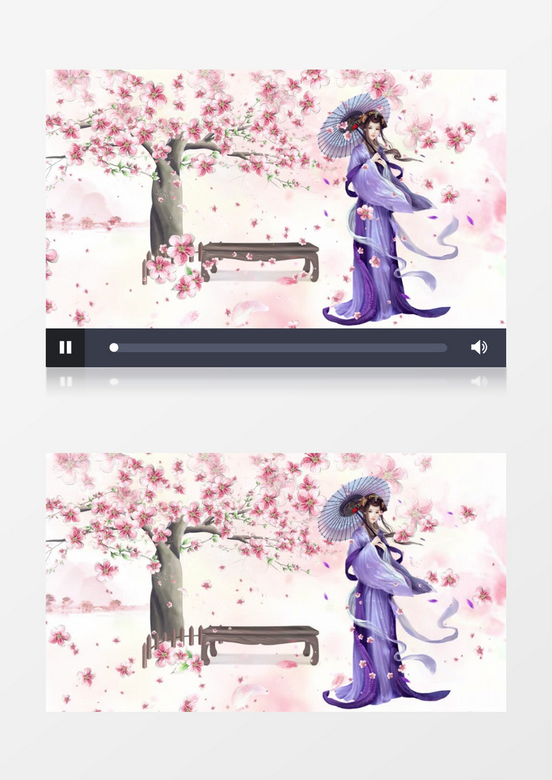 唯美古风动态背景AE模板