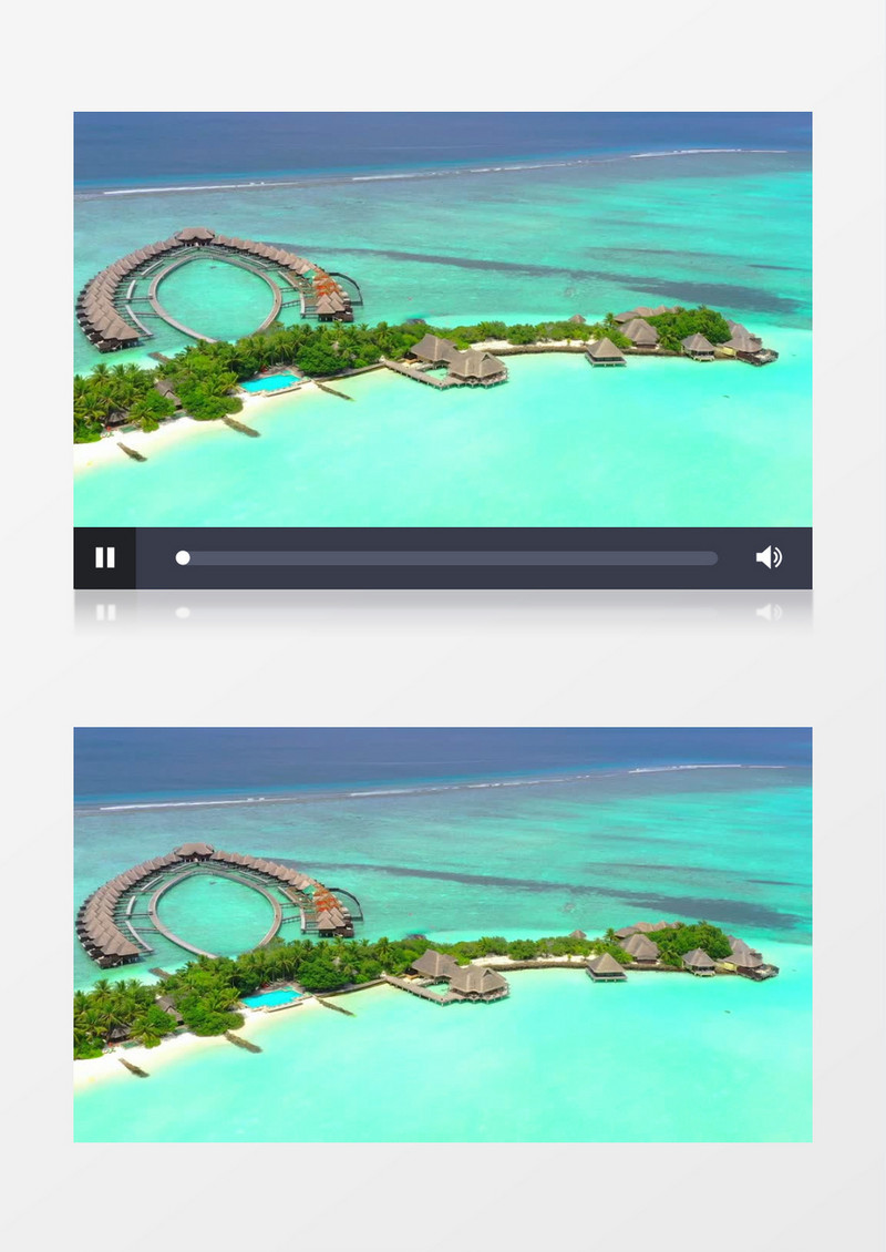 清新大气海洋林地展示实拍视频