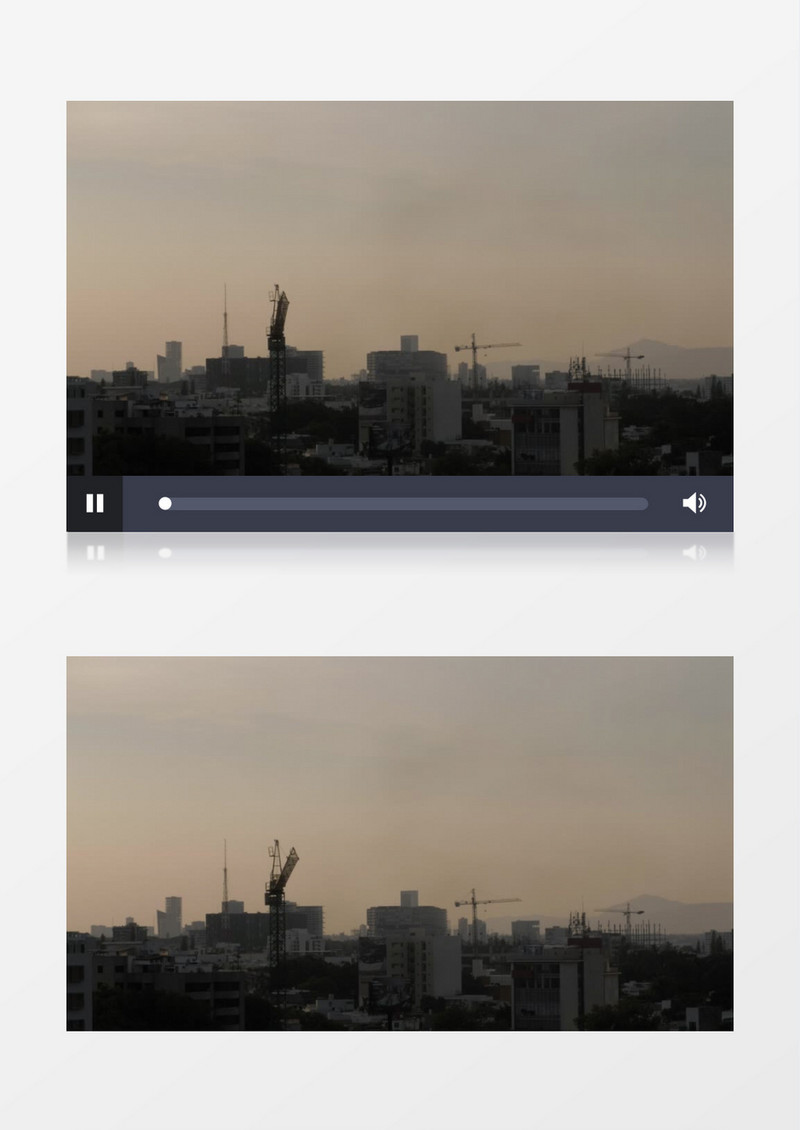 黄昏城市搭建展示实拍视频