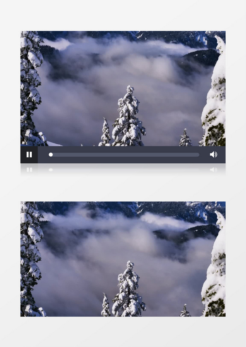 高清拍摄雪山上云随风移动实拍视频素材