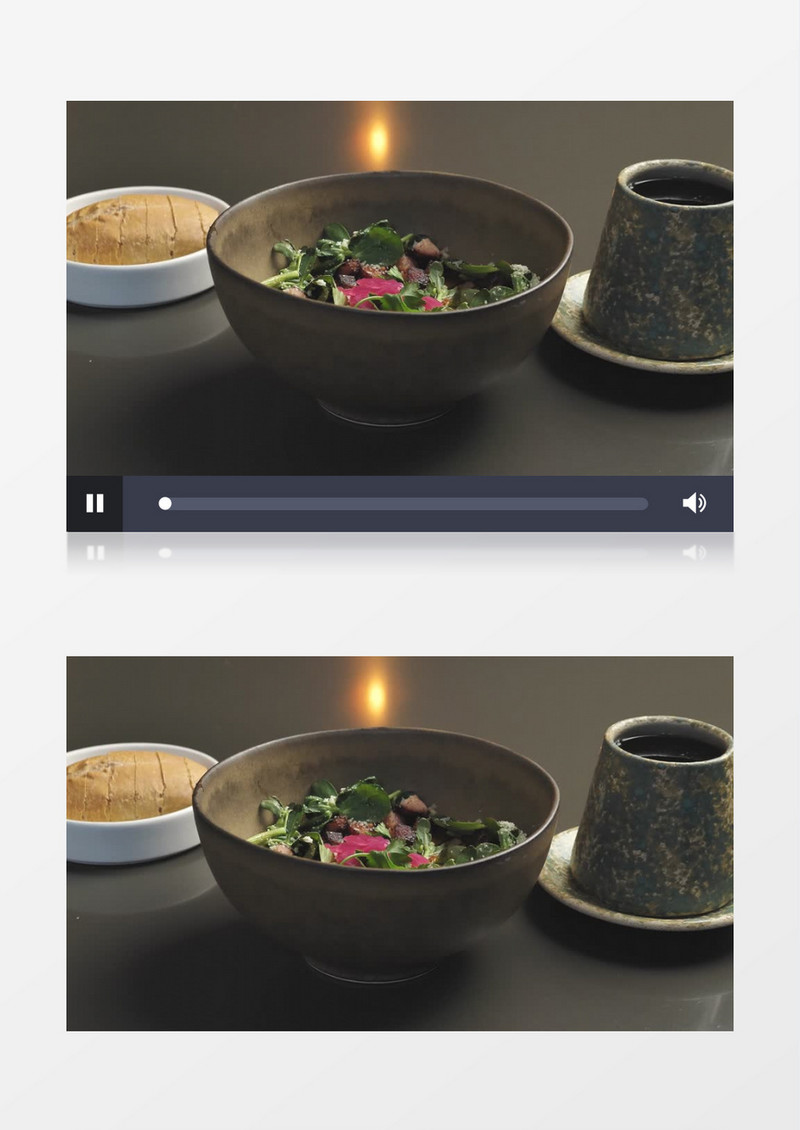 高清拍摄餐厅素菜摆盘实拍师素材