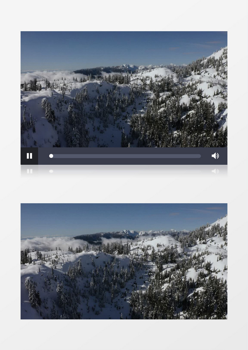 航拍白云上的雪山实拍视频素材