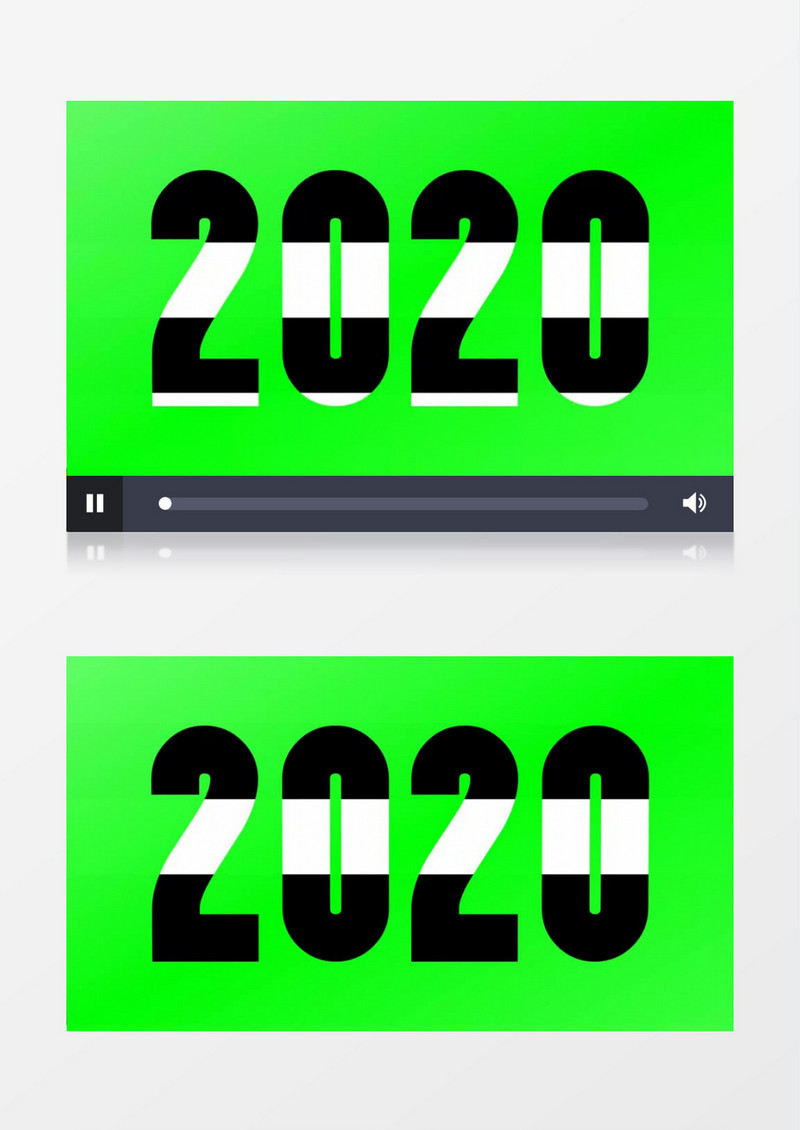 在绿布下变化的数字2020视频素材