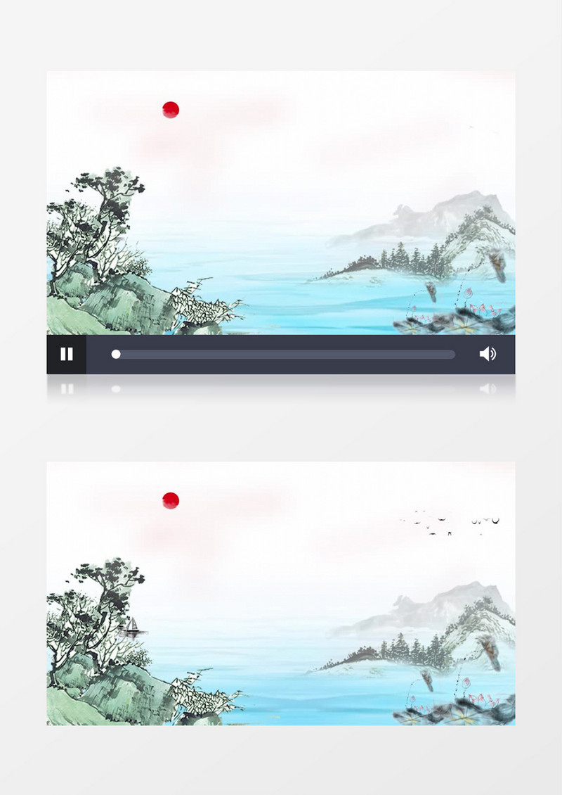 中国风水墨山水动态视频pr模板