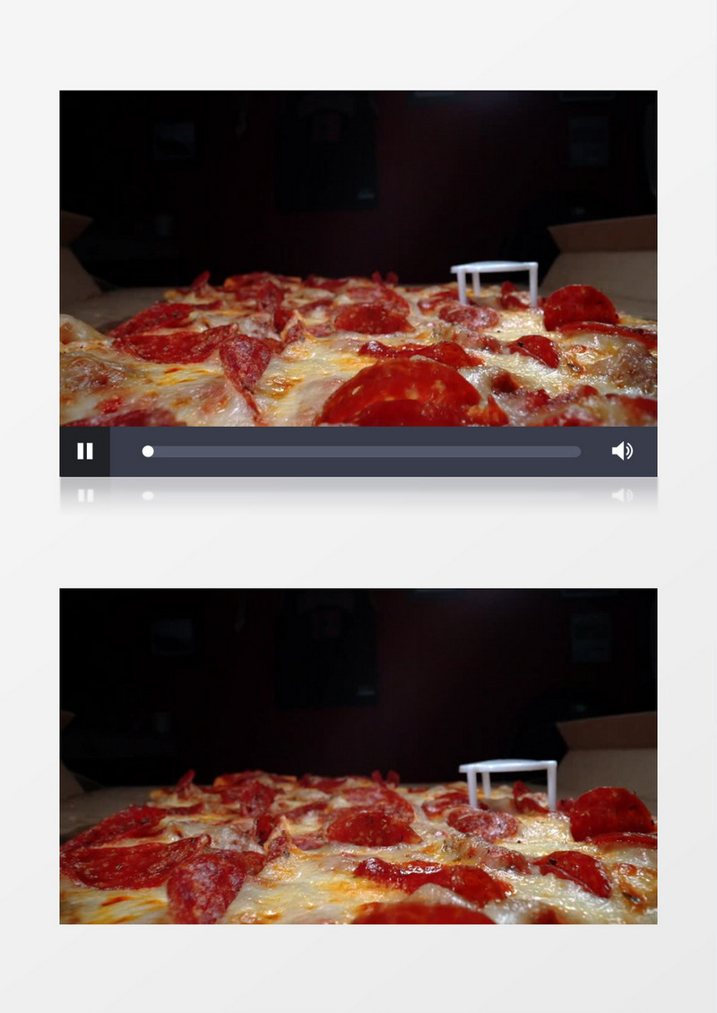 近景拍摄做好的披萨实拍视频素材