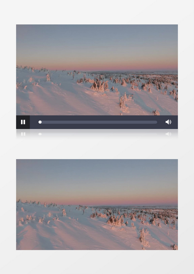 大雪覆盖的山坡树林实拍视频素材