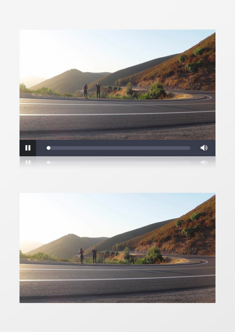 阳光下马路边上的路人实拍视频素材