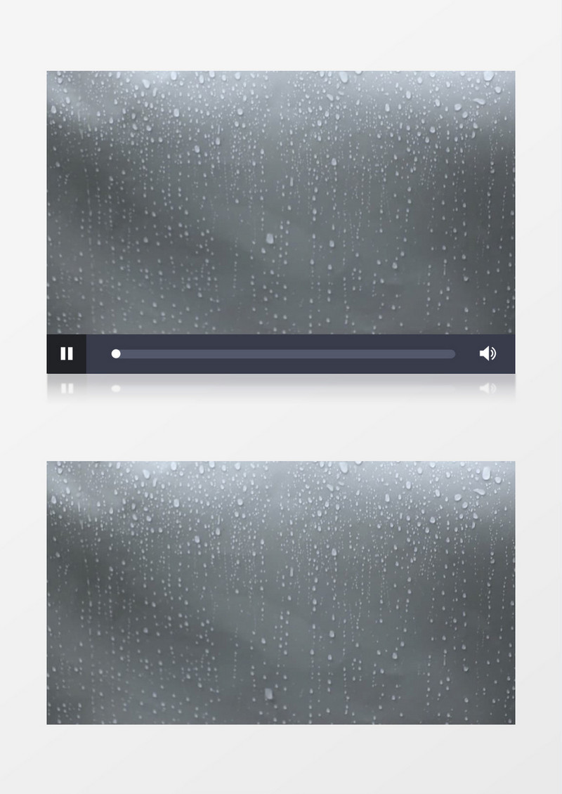 实拍雨滴滑落的过程实拍视频素材