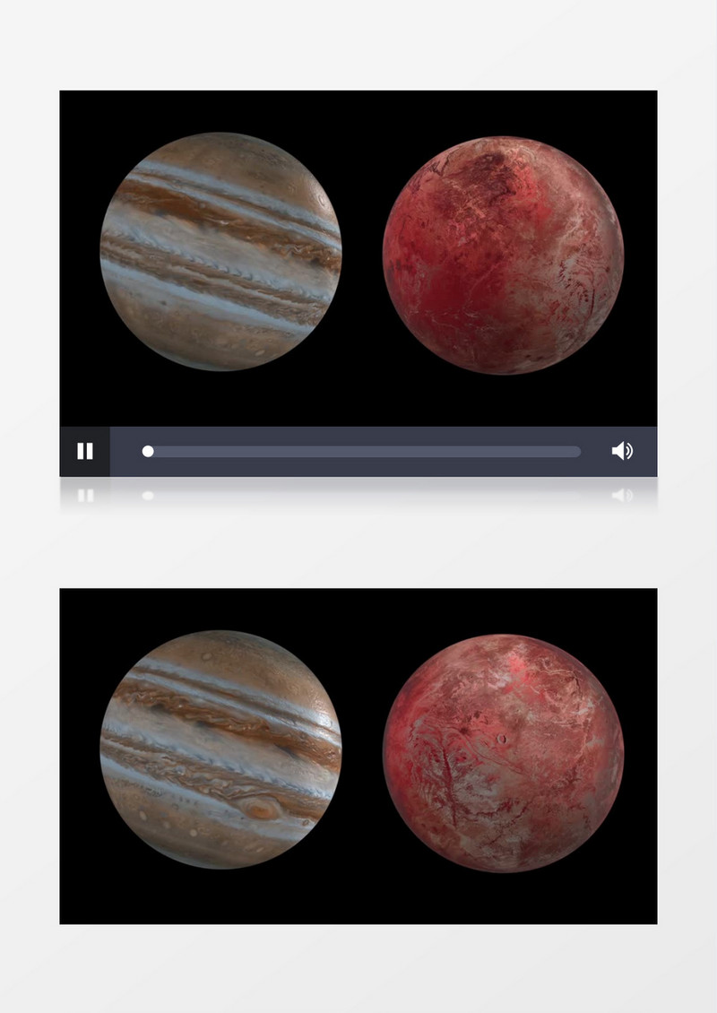 不断旋转的两个星球模型视频素材