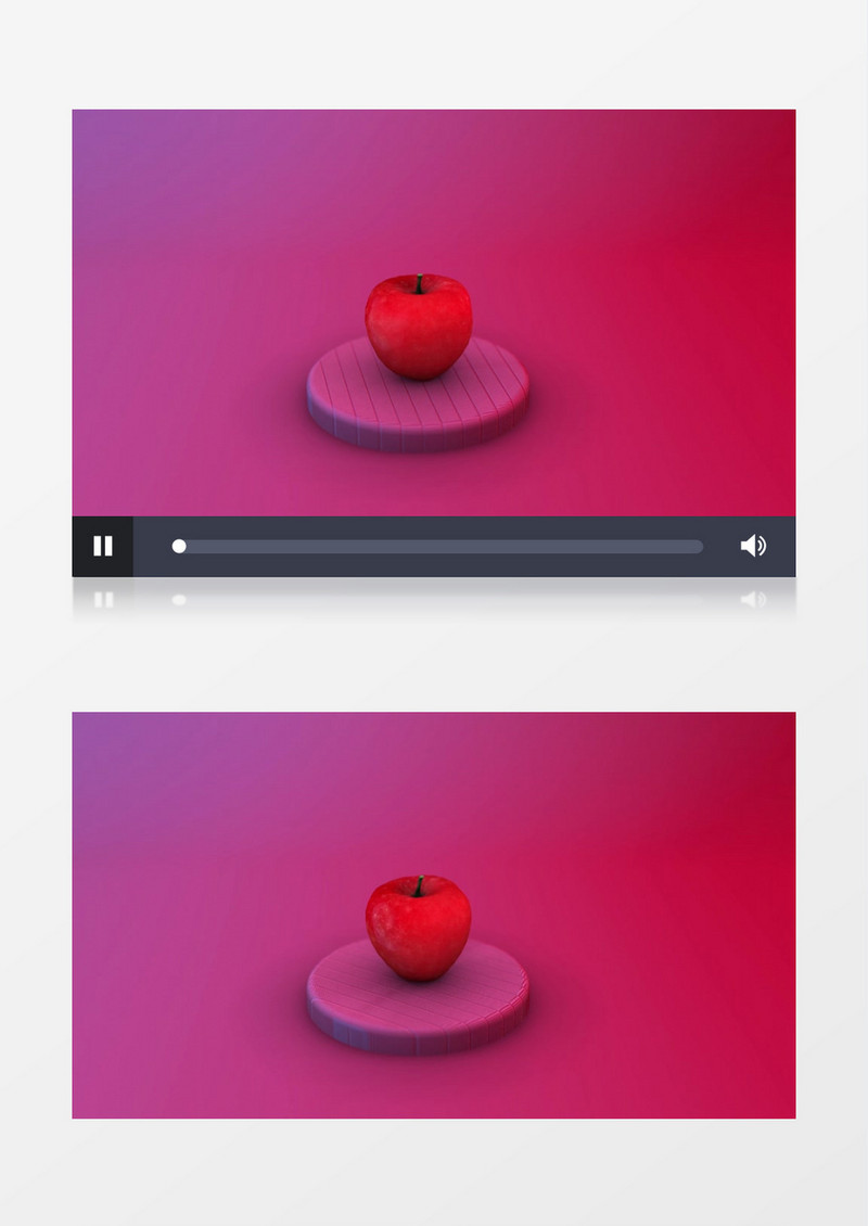 在圆盘上旋转的苹果视频素材视频素材