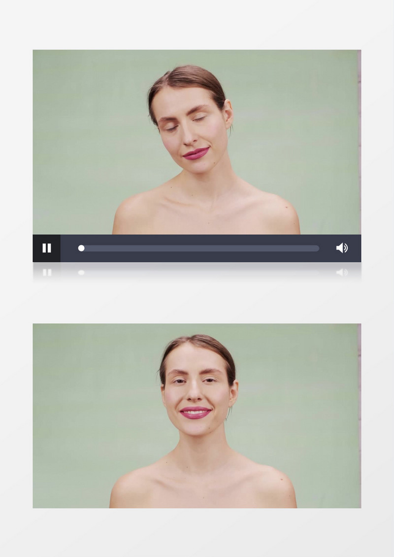 美女在对着镜头大笑实拍视频素材