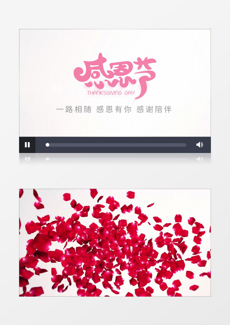 感恩节感谢有你开场AE模板