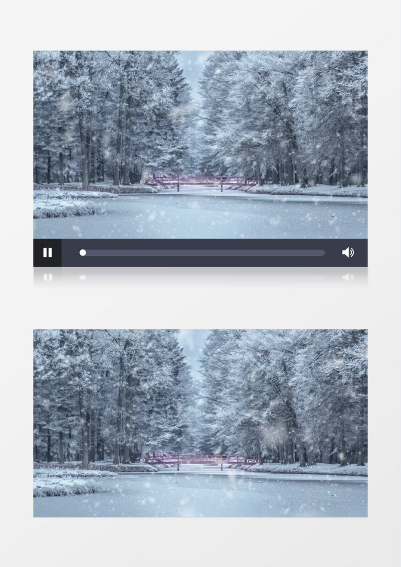 冬日树林大雪纷纷背景视频素材