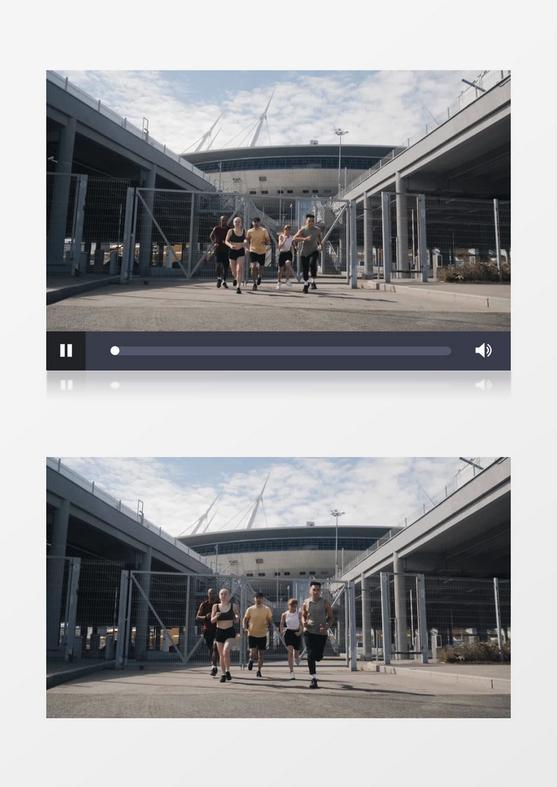 一群年轻人在跑步迎面而来实拍视频模板下载_跑步_图客巴巴