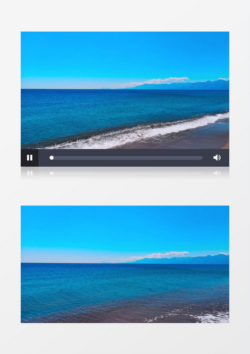 海边翻涌的海面拍打着浪花实拍视频素材