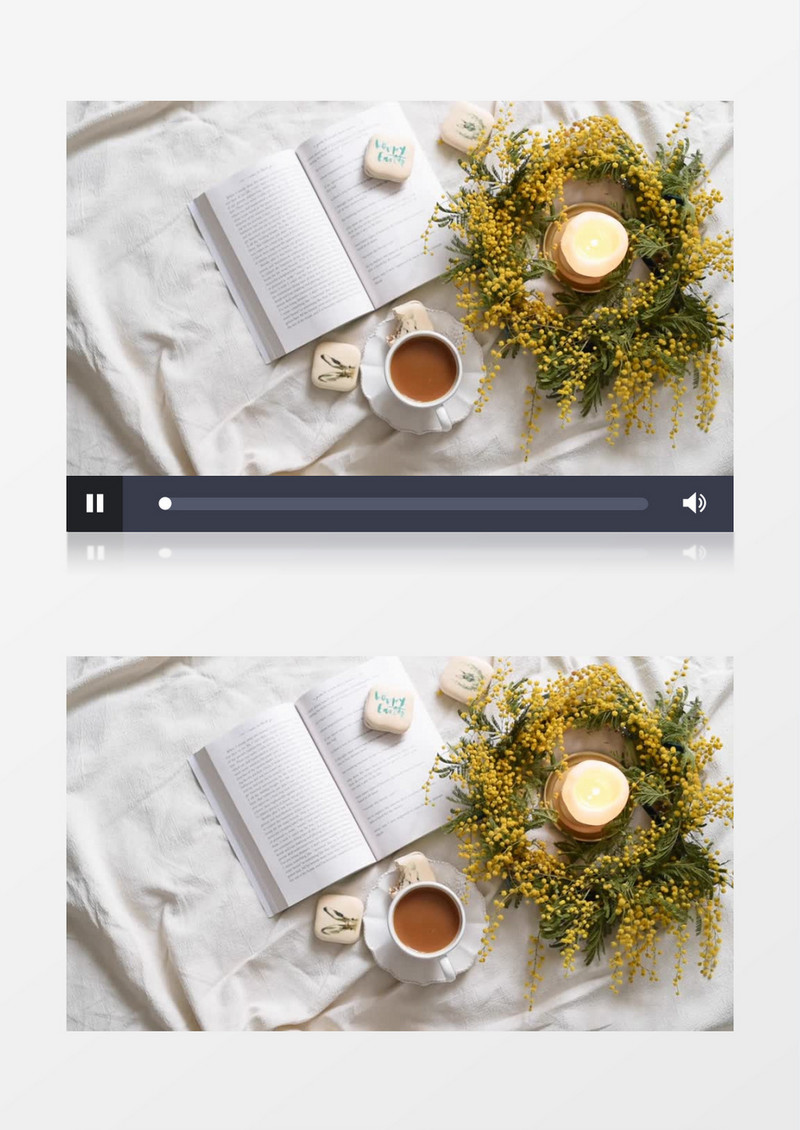 实拍咖啡书本下午茶实拍视频素材