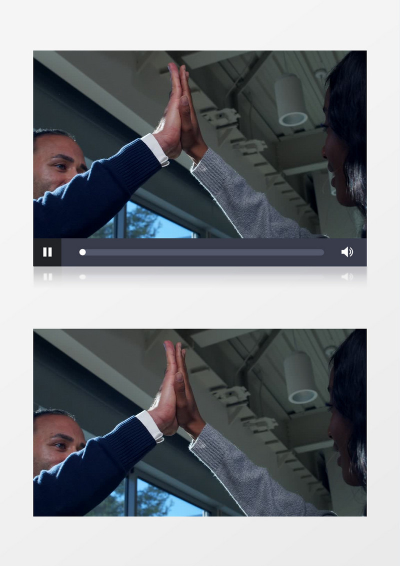 两个人在击掌实拍视频素材